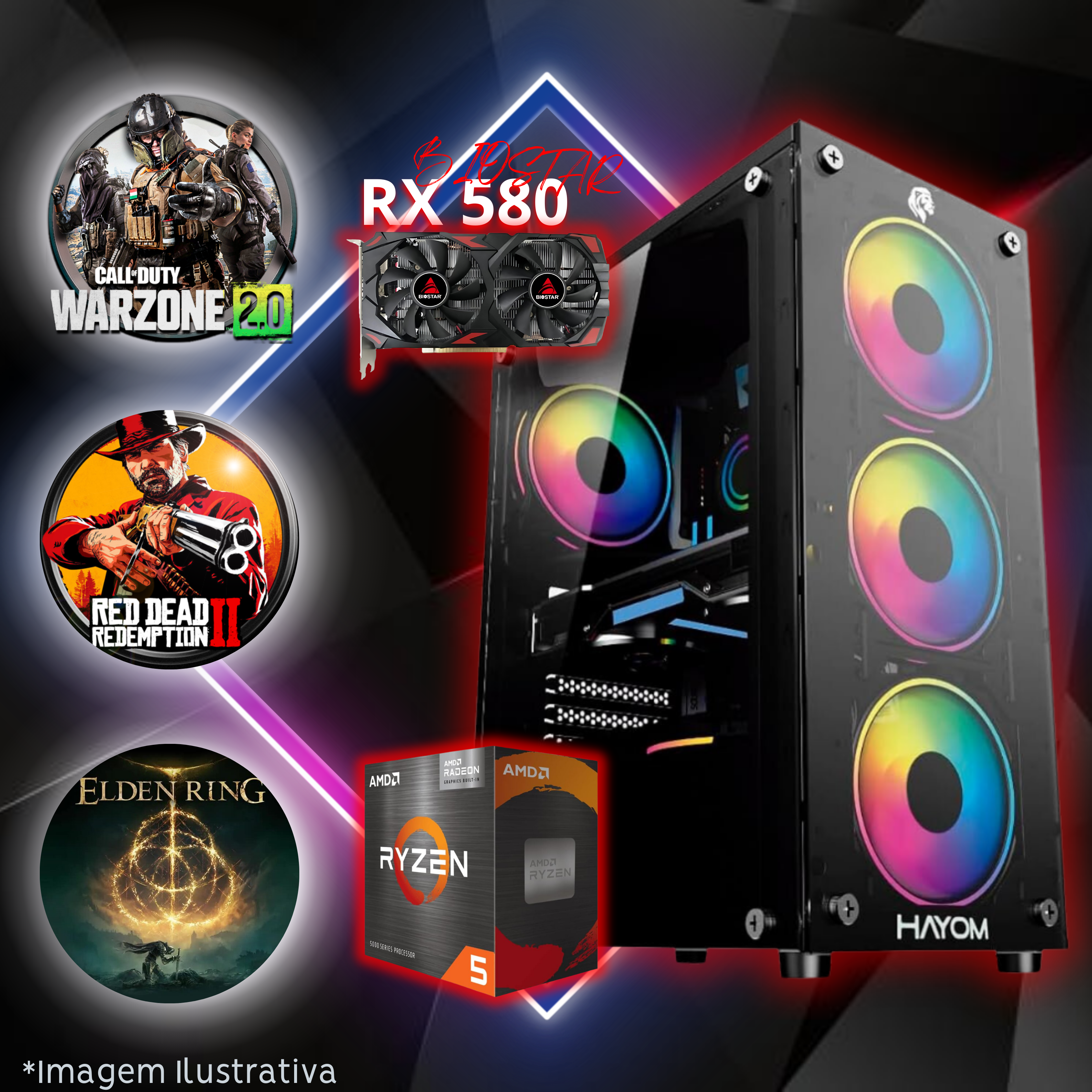 Nº4 - (PC0045) RYZEN 4500 + RX 580 8GB